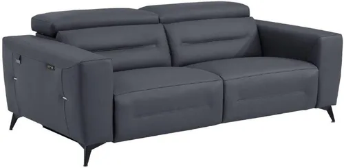 Miniatura 18 de BlackJack Furniture Ferrara - Sofá reclinable de cuero italiano de grano superior con puertos USB para cargar dispositivos, reposacabezas ajustables