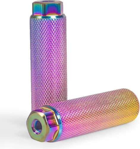 Miniatura 7 de Clavijas BMX, 2 unidades de aleación de aluminio para pedales de BMX, accesorios BMX Negro