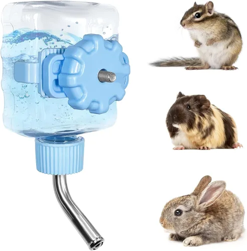 Vannon Botellas de agua para animales pequeños de 6 onzas (6.0 fl oz), dispensador de agua transparente para conejos, cobayas, chinchillas, hurones,