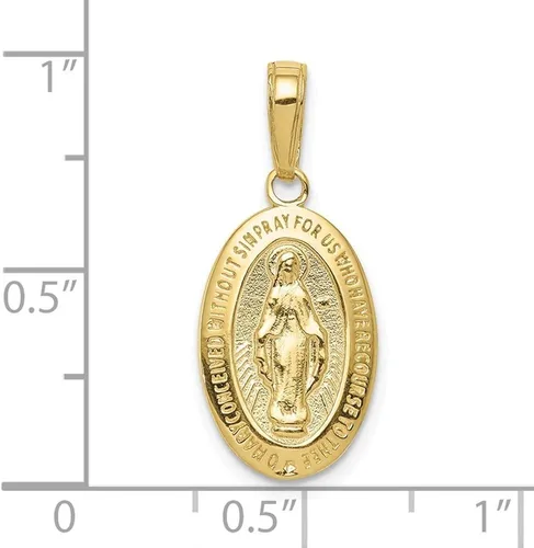 Miniatura 4 de Auriga Fine Jewelry Colgante de medalla milagrosa de oro de 10 quilates para mujer
