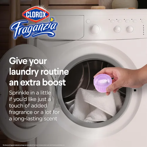 Miniatura 3 de Clorox Fraganzia - Cristales Potenciadores de Aroma para Lavandería con Aroma a Lavanda y Eucalipto - Perlas Ambientadoras Perfumadas para el Lavado