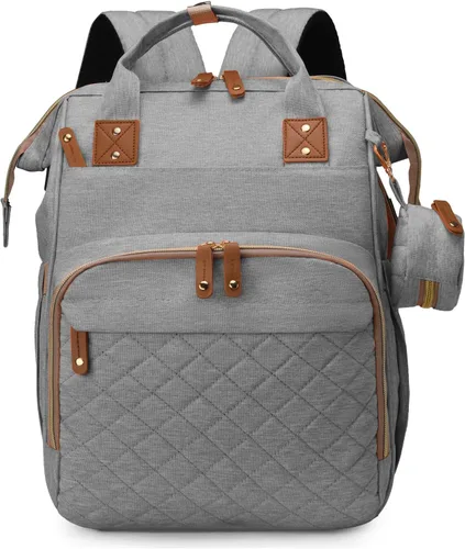 Miniatura 14 de Mochila de pañales azul para mamá: bolsas de bebé grandes con cambiador para niños pequeños, niñas, mujeres, papá, mamá, hombres, mochila de viaje