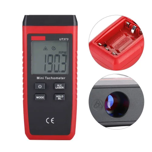 Miniatura 3 de UT373 Mini tacómetro LCD no digital RPM Tach Medidor de velocidad
