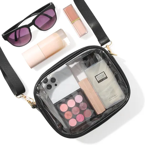 Miniatura 3 de TOBVZOO - Bolsa bandolera transparente aprobada para estadios, conciertos y eventos deportivos, unisex