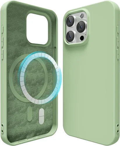 Miniatura 178 de oakxco Funda de silicona para iPhone 12 Pro Max, magnética, compatible con carga inalámbrica Magsafe, cubierta protectora de goma suave y delgada