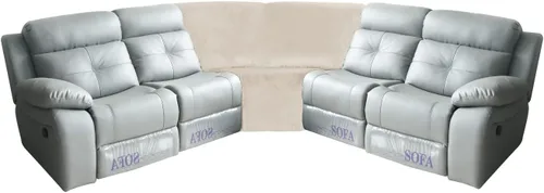 Miniatura 3 de TOPCHANCES Funda de sofá esquinero de 1 pieza, funda de asiento de esquina adicional, funda de sofá reclinable seccional, funda de terciopelo