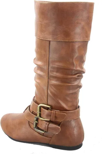 Miniatura 3 de Forever Sonny-54 - Botas de equitación a media pantorrilla con hebilla y hebilla para mujer
