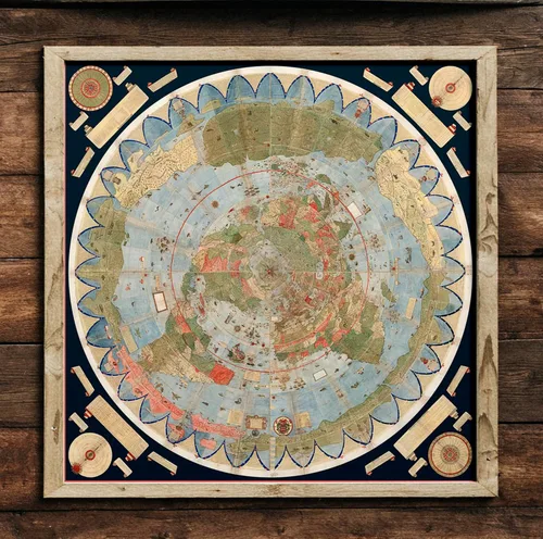 Miniatura 3 de 1587 Urbano Monte - Mapa del mundo para pared, póster plano sin marco, modelo de globo terráqueo, mapa histórico, cartófilos, regalos para amantes