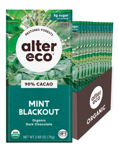 Miniatura 16 de Alter Eco Barras de chocolate negro Cacao oscuro puro, comercio justo, orgánico, sin OMG, sin gluten (paquete de 4 quinoa crujiente)