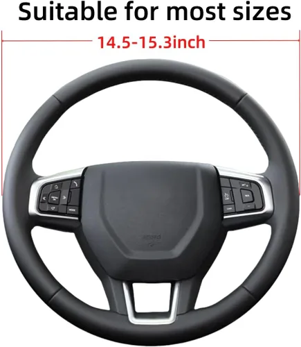 Miniatura 2 de Funda de cuero para volante compatible con Ram 1500 Silverado GMC Sierra 1500 (1500-rojo)