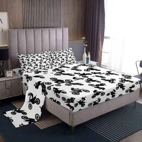 Miniatura 18 de Feelyou Football Bed Sheets Set Twin Size Basketball Sports Deep Pocket Fitted Sheet Soccer Ball Game Bedding Sets Black Baseball Gaming Soft Bed