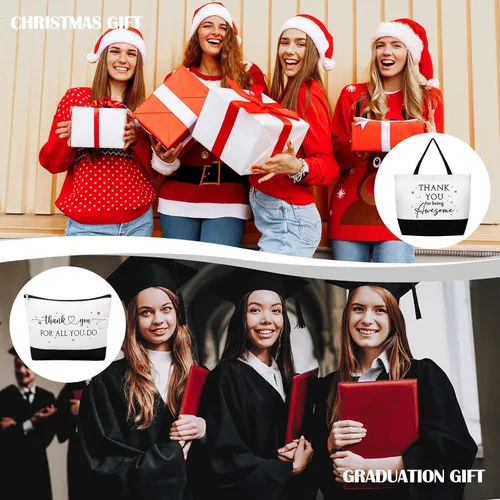 Miniatura 2 de Cunno 24 bolsas de lona de agradecimiento para mujeres, regalo de agradecimiento a los empleados, a granel para asistente médico, semana