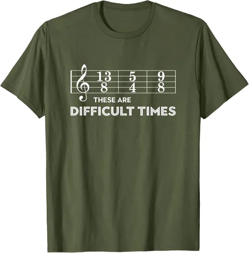 Miniatura 82 de Musician - Camiseta con texto en inglés "These are Difficult Times", talla S