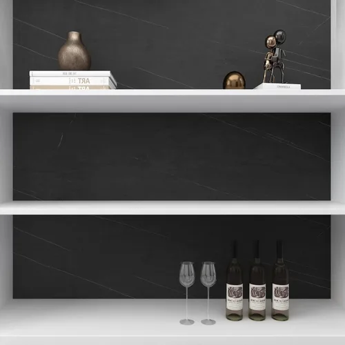 Miniatura 5 de Decotalk Papel de Contacto de Mármol Negro para Cocina 12 x 120 pulgadas Despegar y Pegar Encimeras Mármol Papel Tapiz Autoadhesivo Papel