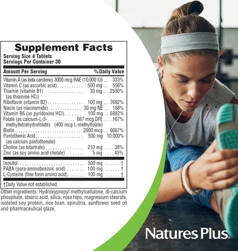 Miniatura 4 de NaturesPlus Ultra Hair - 120 mini tabletas de liberación sostenida - Apoya el crecimiento saludable del cabello - Para hombres y mujeres - Sin