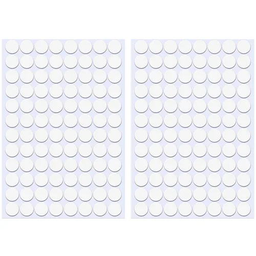 Miniatura 12 de Adhesivos autoadhesivos para agujeros de tornillo, 2 mesas 140 en 1, tapas autoadhesivas para tornillos a prueba de polvo, 0.472 in, color negro