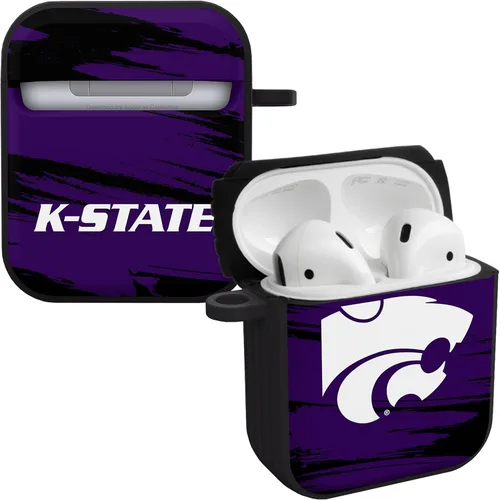 Affinity Bands Kansas State Wildcats HDX Case Cover Compatible with Apple AirPods Gen 1 & 2 (Paint Stripe)