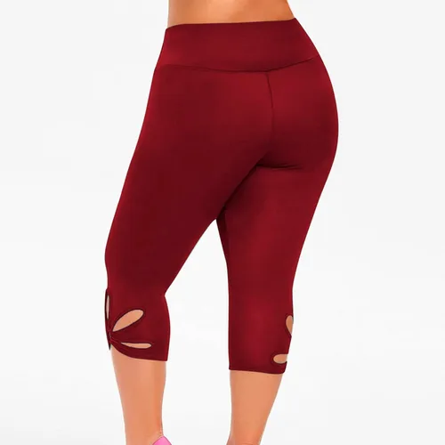 Miniatura 11 de Pantalones capri para mujer, estilo casual, de verano, elásticos, de cintura alta, pantalones de yoga, ajuste atlético, pantalones deportivos