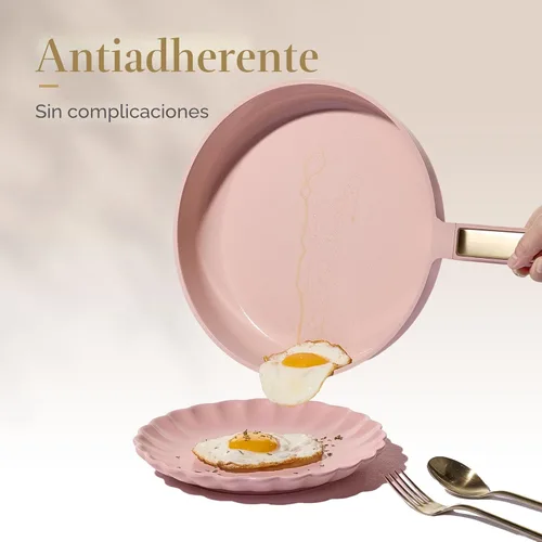 Miniatura 7 de CAROTE Juego de utensilios de cocina de cerámica antiadherente, 14 ollas y sartenes antiadherentes, no tóxico y libre de PFAS, lavavajillas, juego