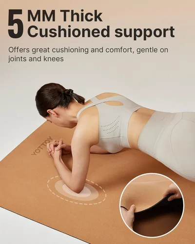 Miniatura 5 de YOTTOY Esterilla de Yoga, Esterilla de Yoga Caliente Antideslizante con Diseño Anti-desgarro y Goma Natural Ecológica con Correa y Bolsa