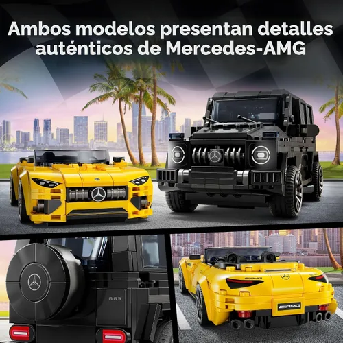 Miniatura 3 de LEGO Speed Champions Mercedes-AMG G 63 y Mercedes-AMG SL 63 Juguetes de Construcción - Coches de Juguete de Juego de Simulación para Niños y Niñas