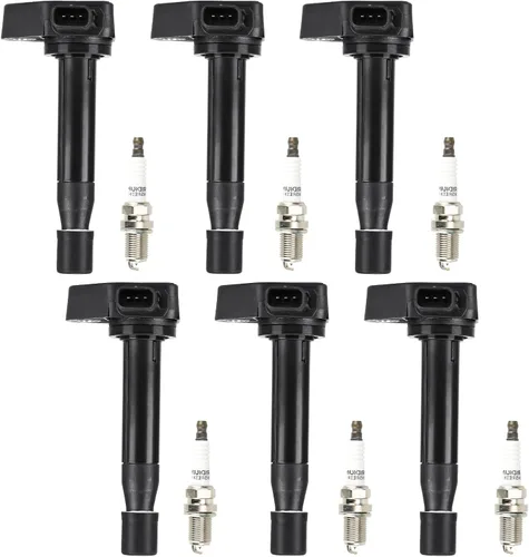 Paquete de bobinas de encendido + bujías de iridio para Honda Odyssey 3.5L V6 1999-2010, Accord 3.0L V6 2000-2002, para Acura TL 3.2L V6 1999-2003,