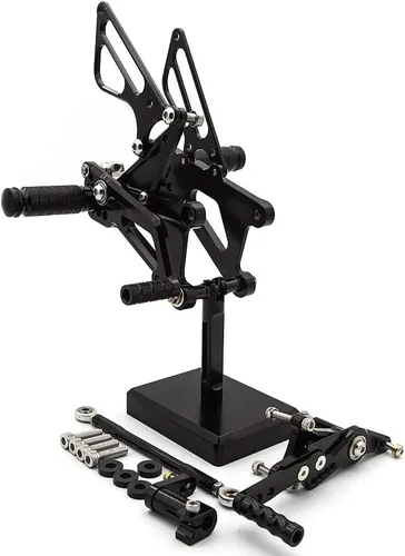 CNC DAYTONA 675 - Juego de clavijas traseras ajustables para motocicleta, pedal de cambio de freno compatible con DAYTONA Street Triple 675 Negro
