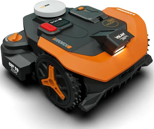 WORX Landroid Vision Cloud Robot cortacésped, robot cortacésped sin alambre perimetral para 1 acre, evita obstáculos con IA + navegación en la nube