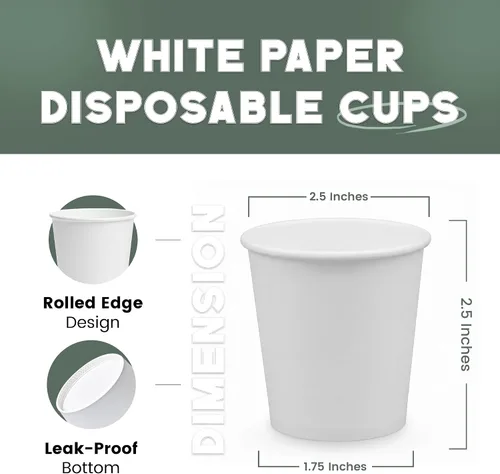 Miniatura 4 de Vasos de papel de 4 onzas, paquete de 1000 unidades para café y espresso, 1000 unidades a granel para el hogar, oficina, restaurantes y fiestas