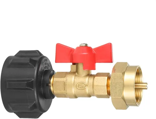 Aupoko QCC1 Adaptador de presión de recarga de propano acoplador, para parrilla de campamento, tanque de botella de propano de 1 libra, cilindro de