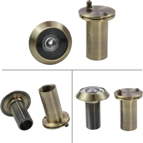 Miniatura 5 de Earl Diamond - Mirillas para puerta, mirilla de visor de puerta de latón macizo de 200 grados con cubierta de privacidad giratoria resistente