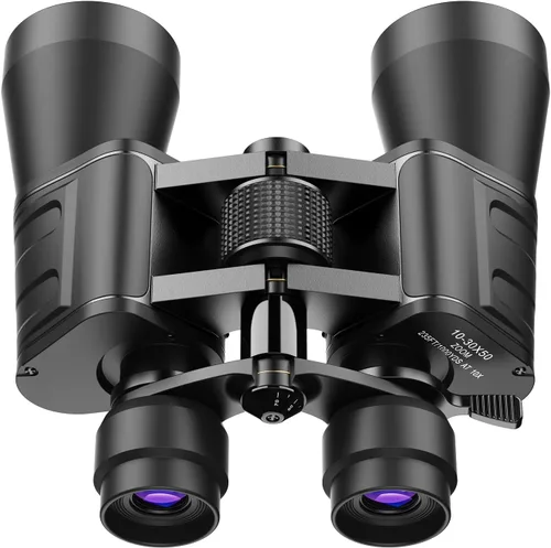 Prismáticos militares con zoom de alta potencia de 10-30x50 para adultos, visión nocturna con poca luz/impermeable para uso diario/prisma