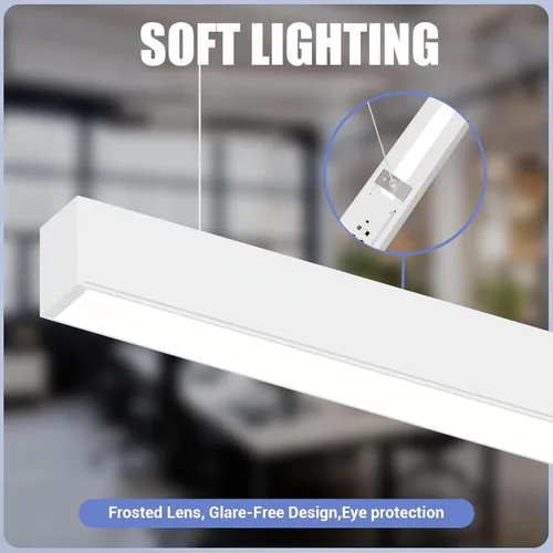 Miniatura 7 de Whtie - 1 paquete de luces lineales LED de 4 pies de 50/45/40/35/30 W, luz de arriba y abajo, 3000 K/4000 K/5000 K, iluminación comercial enlazable