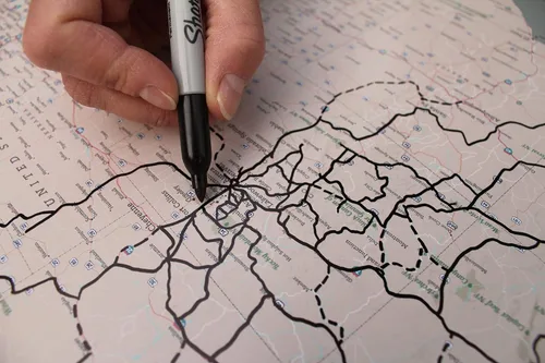 Miniatura 5 de Best Maps Ever Póster de trazado de carreteras y viajes de Estados Unidos, 24 x 36 pulgadas, verde y aguamarina