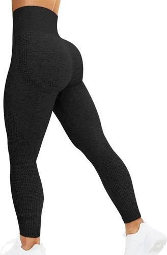 Miniatura 57 de HIGORUN - Leggings sin costuras para mujer, moldeadores, con diseño gráfico de sonrisas, de cintura alta, para el gimnasio, yoga o hacer ejercicio