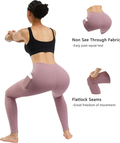 Miniatura 4 de Fengbay - Pantalones de yoga de cintura alta para mujer con control de abdomen, bolsillos y elasticidad en 4 direcciones, pantalones de yoga