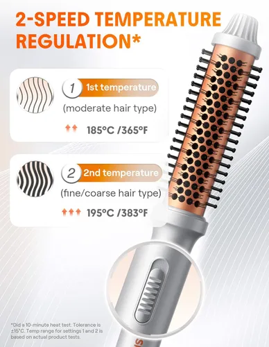 Miniatura 7 de SHEGLAM Hair It-Curl - Cepillo térmico para rizar el cabello, 1.5 pulgadas, voluminizador, volumen de raíces y rizos sueltos