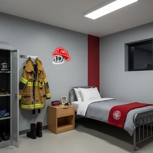 Miniatura 7 de Mutank Letrero de neón para casco de extinción de incendios, luz de neón de arte pop alimentada por USB, LED, regulable, para decoración de pared