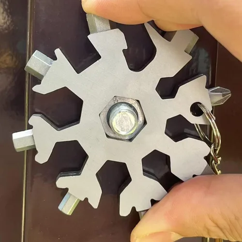 Miniatura 4 de Multiherramienta de copo de nieve 20 en 1, regalo único para hombres, papá, mujeres