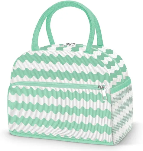Miniatura 16 de Coobiiya Lonchera térmica de 12 litros para mujeres y hombres, lonchera de pana reutilizable, lonchera de gran capacidad con forro resistente a fugas