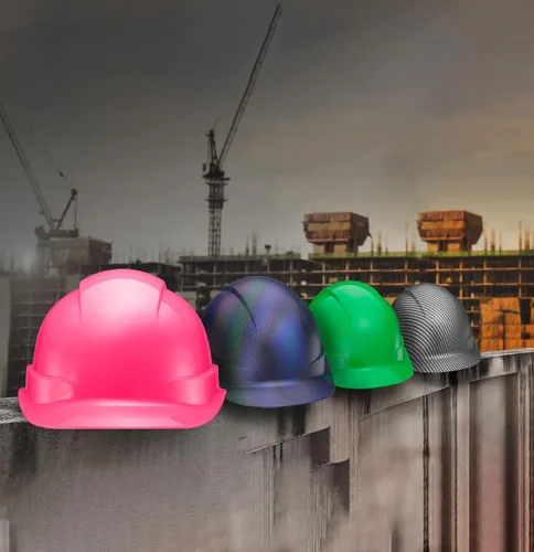 Miniatura 6 de Casco duro OSHA de color sólido sin ventilación estilo gorra con suspensión de 6 puntos