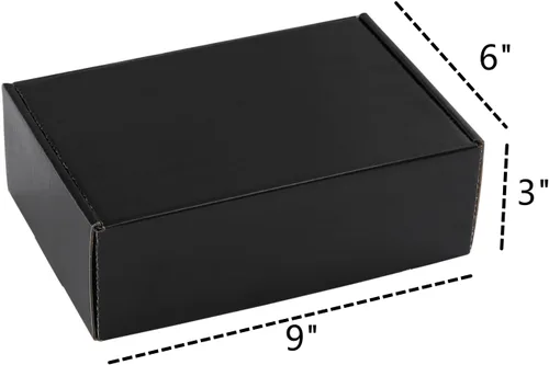 Miniatura 2 de Dicunoy Paquete de 30 cajas de cartón, cajas de envío pequeñas de 9 x 6 x 3 pulgadas, caja de cartón corrugado negro para enviar por correo, cajas