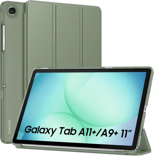 Miniatura 20 de MoKo Funda para Galaxy Tab A9+/A9 Plus de 11 pulgadas 2023, Funda Protectora Inteligente Delgada con Soporte y Carcasa Trasera Translúcida de PC