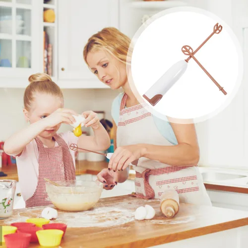 Miniatura 7 de Mini batidora de mano eléctrica con mango extendido para leche en polvo y bebidas Diseño desmontable para una fácil limpieza Herramienta de mezcla
