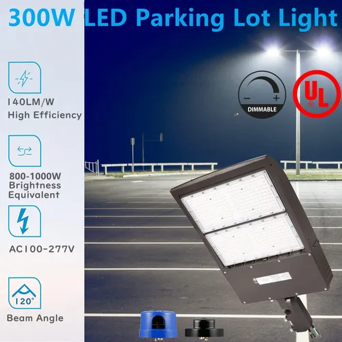 Miniatura 2 de Luz LED regulable de 300 W con accesorio deslizante, 5000 K, 42000 lúmenes, 1000 W, equivalente a HPS/HID