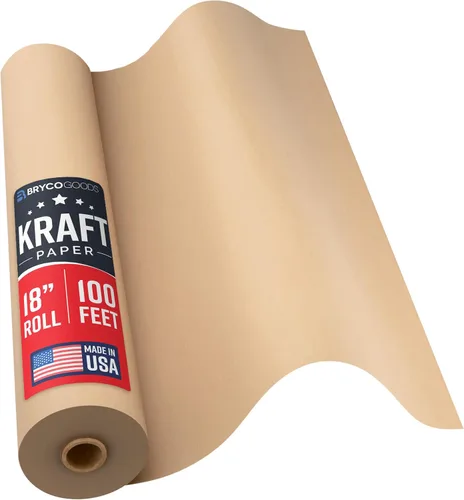 Miniatura 27 de Bryco Goods Papel de regalo blanco de 18 x 1200 pulgadas (100 pies), rollo de papel kraft para pintura, dibujo, pancarta, tablón de anuncios, uso