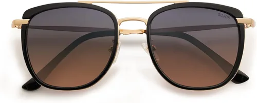SOJOS Gafas de sol polarizadas cuadradas estilo aviador retro para mujeres y hombres, gafas de sol vintage para mujer, UV400 SJ2180