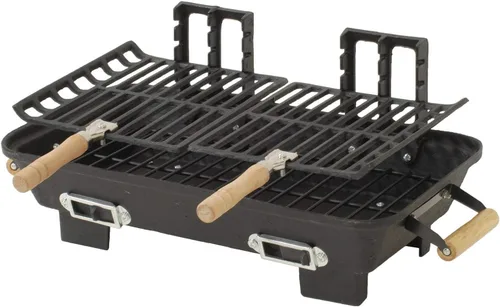 30052AMZ Kay Home Product's Parrilla de carbón Hibachi de hierro fundido, 10 x 18 pulgadas (edición limitada)