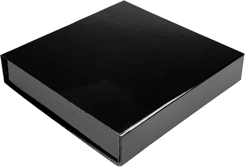 CECOBOX - Cajas de regalo con tapas para regalos de 9.5 x 9.5 x 1.75 pulgadas, caja de regalo brillante y plegable con cierre magnético, cajas de