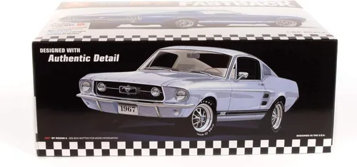 Miniatura 4 de Kit de Modelo AMT Round 2 Ford Mustang GT Fastback 1967, a escala 1:25, cromado (AMT1241)